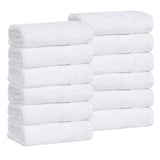 Belmont Zero Twist Cotton Medium Weight Face Towels, Set of 12 - Face Towel by Superior