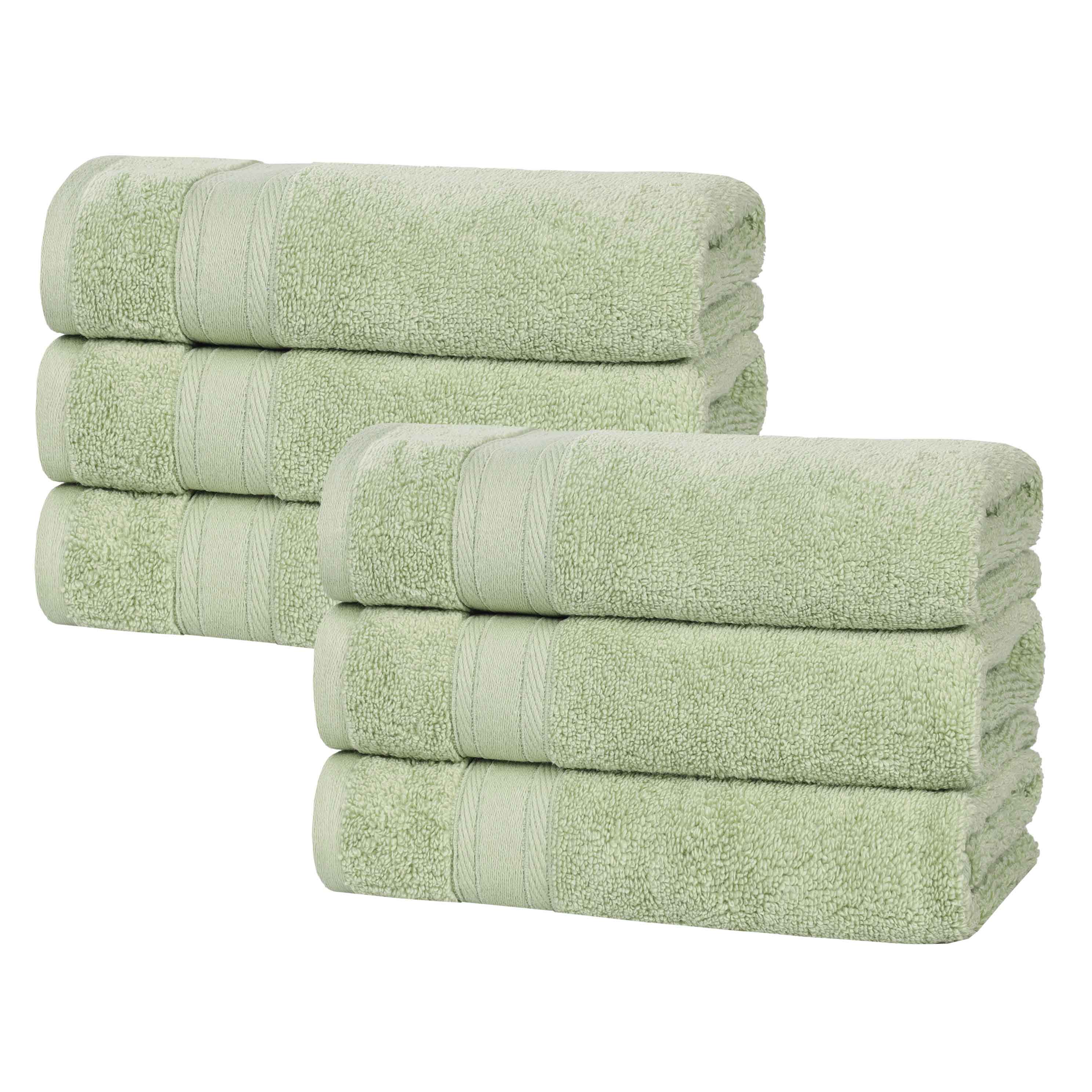 Belmont Zero Twist Cotton Medium Weight Hand Towels, Set of 6 - Hand Towel by Superior