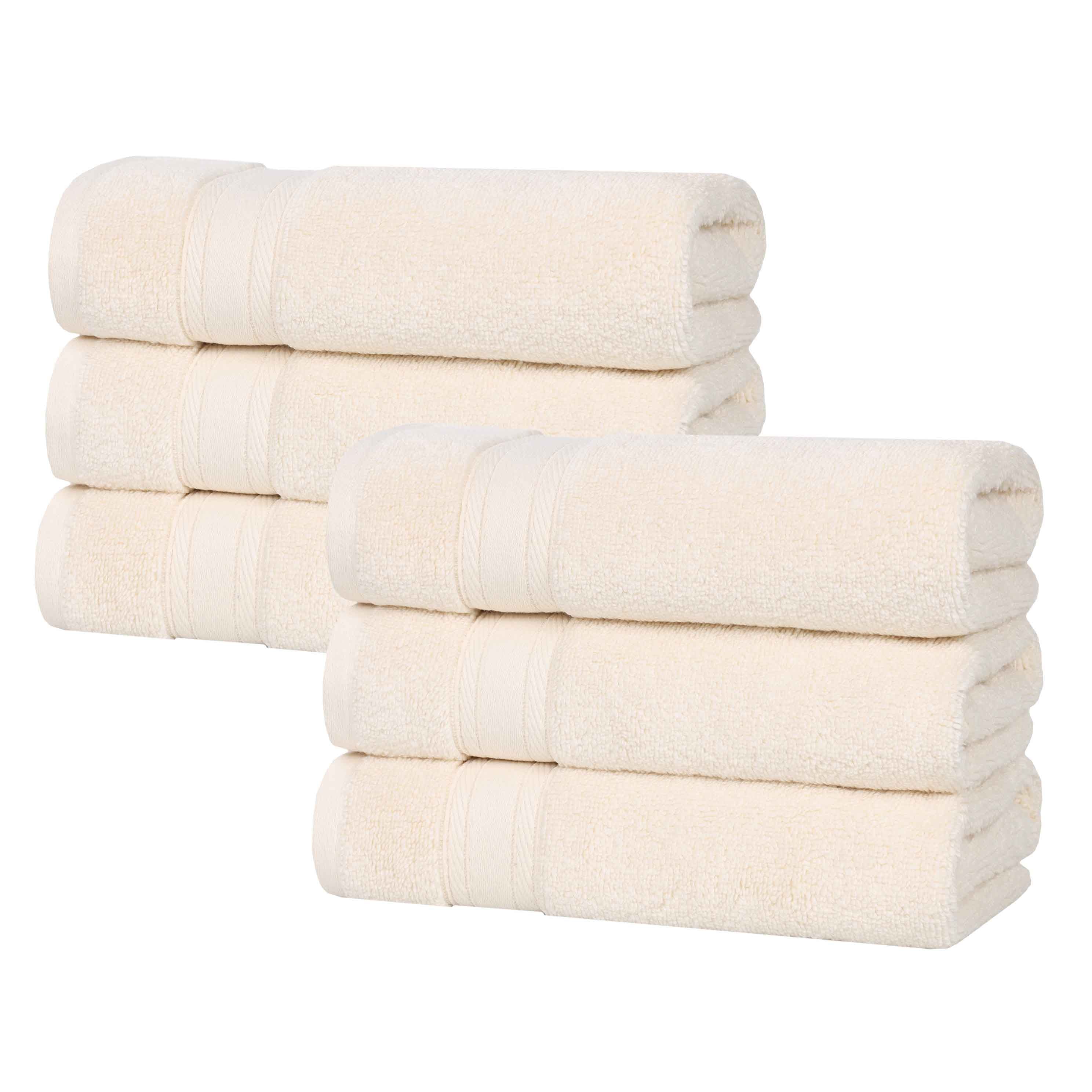 Belmont Zero Twist Cotton Medium Weight Hand Towels, Set of 6 - Hand Towel by Superior