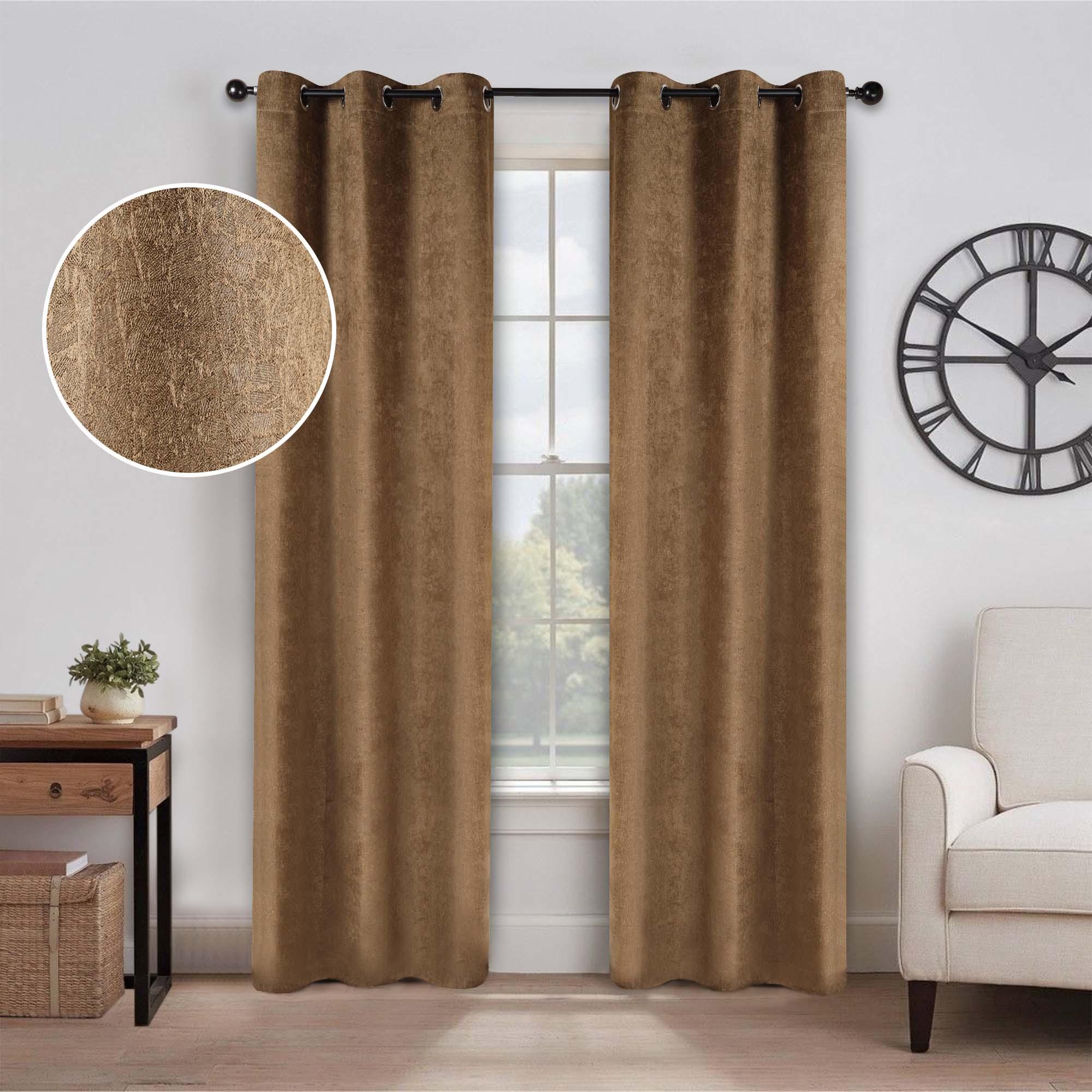 Blackout Senna Solid Textured Grommet Curtain Panels Set - Blackout Curtains by Superior