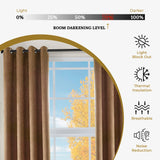 Blackout Senna Solid Textured Grommet Curtain Panels Set - Blackout Curtains by Superior