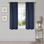 Blackout Solid Shimmer Grommet Curtain Panel Set 26 Inches - Blackout Curtains by Superior