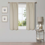 Blackout Solid Shimmer Grommet Curtain Panel Set 26 Inches - Blackout Curtains by Superior