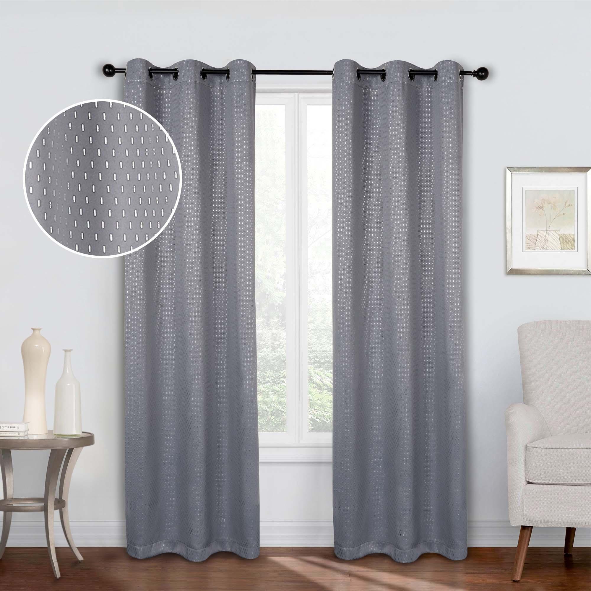 Blackout Solid Shimmer Grommet Curtain Panel Set 42" - Blackout Curtains by Superior