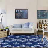 Bohemian Geometric Indoor Plush Shag Area Rug with Tassels - Rugs by Superior