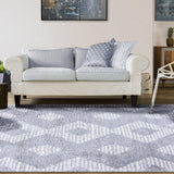 Bohemian Geometric Indoor Plush Shag Area Rug with Tassels - Rugs by Superior