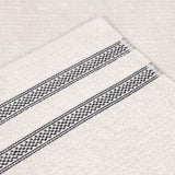 Brea Zero Twist Cotton Ribbed Geometric Border Face Towel Set of 12 - Face Towel by Superior