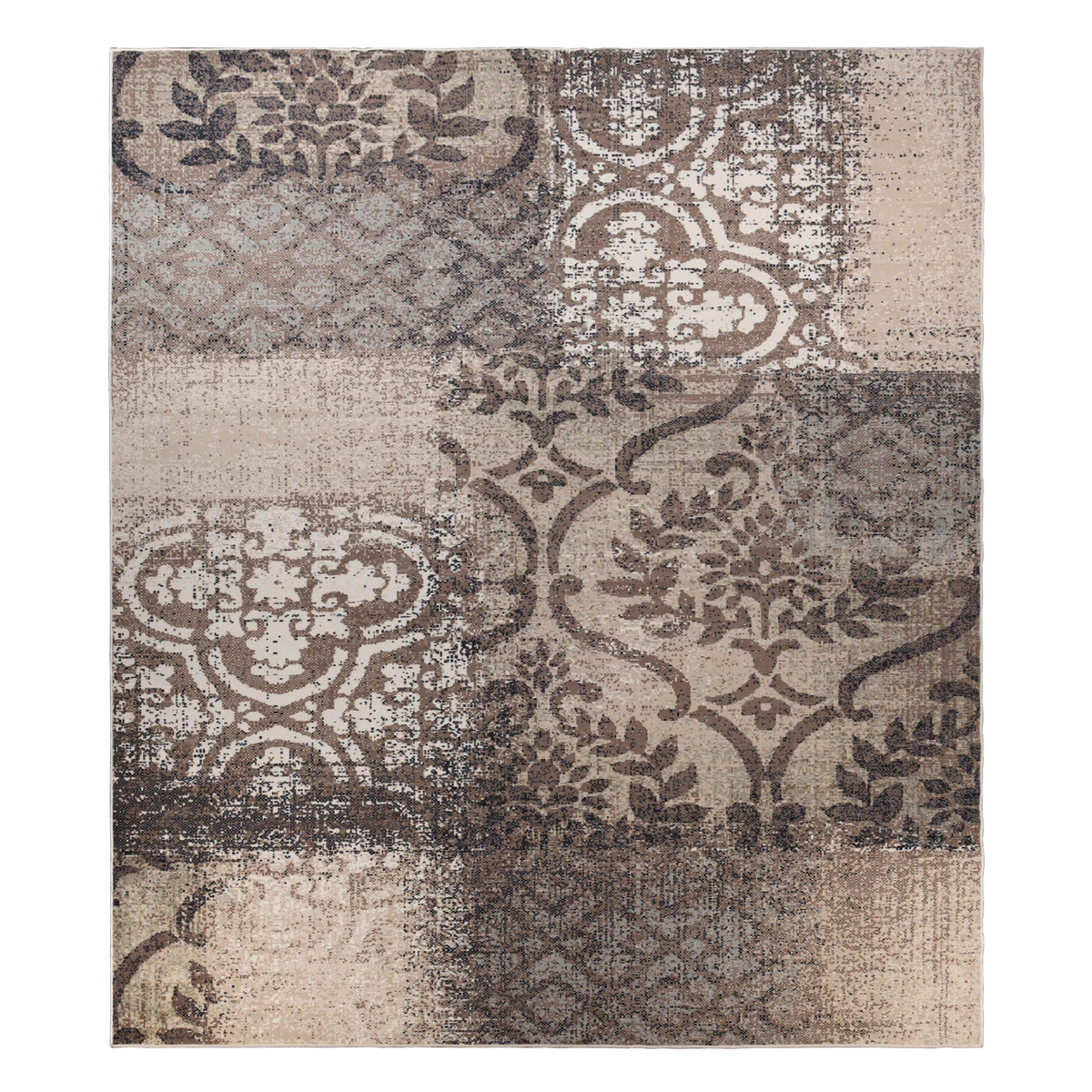 Bristol Distressed Abstract Damask Indoor Area Rug or Runner Rug - Rugs by Superior