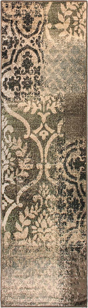 Bristol Distressed Abstract Damask Indoor Area Rug or Runner Rug - Rugs by Superior