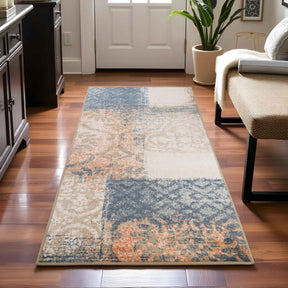 Bristol Distressed Abstract Damask Indoor Area Rug or Runner Rug - Rugs by Superior