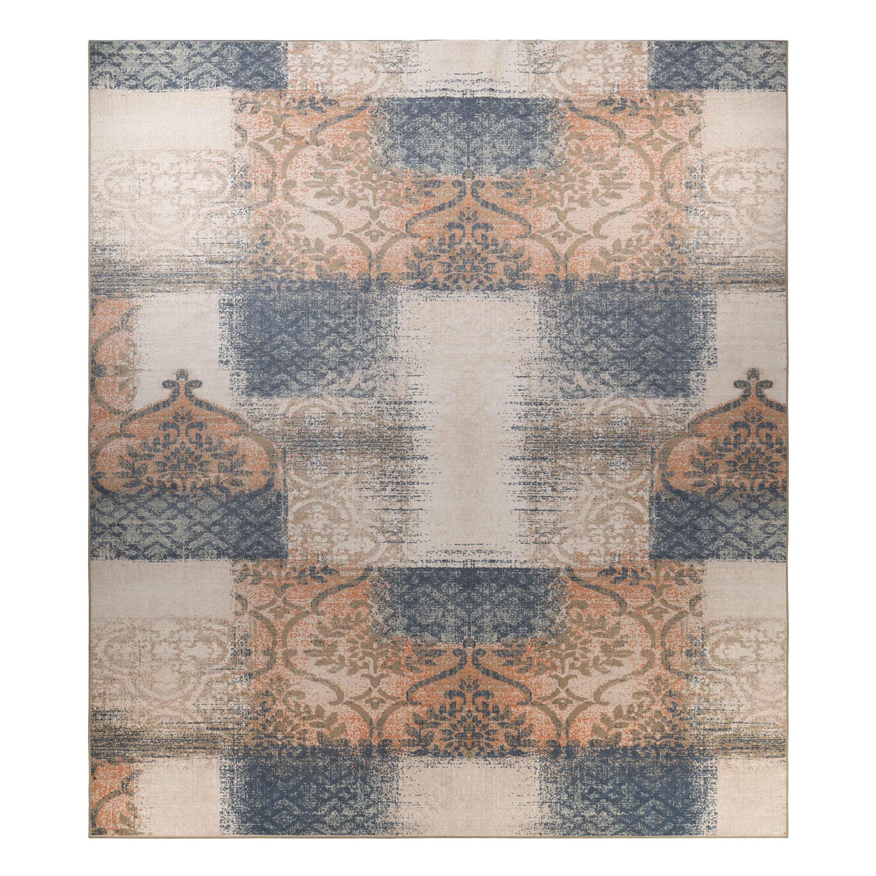 Bristol Distressed Abstract Damask Indoor Area Rug or Runner Rug - Rugs by Superior