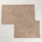 Brou Diamond Lattice Textured Machine Washable Bath Rugs, Set of 2 - Bath Rugs by Superior