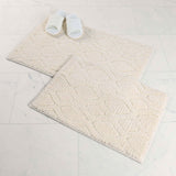 Brou Diamond Lattice Textured Machine Washable Bath Rugs, Set of 2 - Bath Rugs by Superior