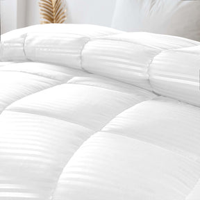 Brushed Microfiber Down Alternative Medium Weight Striped Comforter - Comforter by Superior