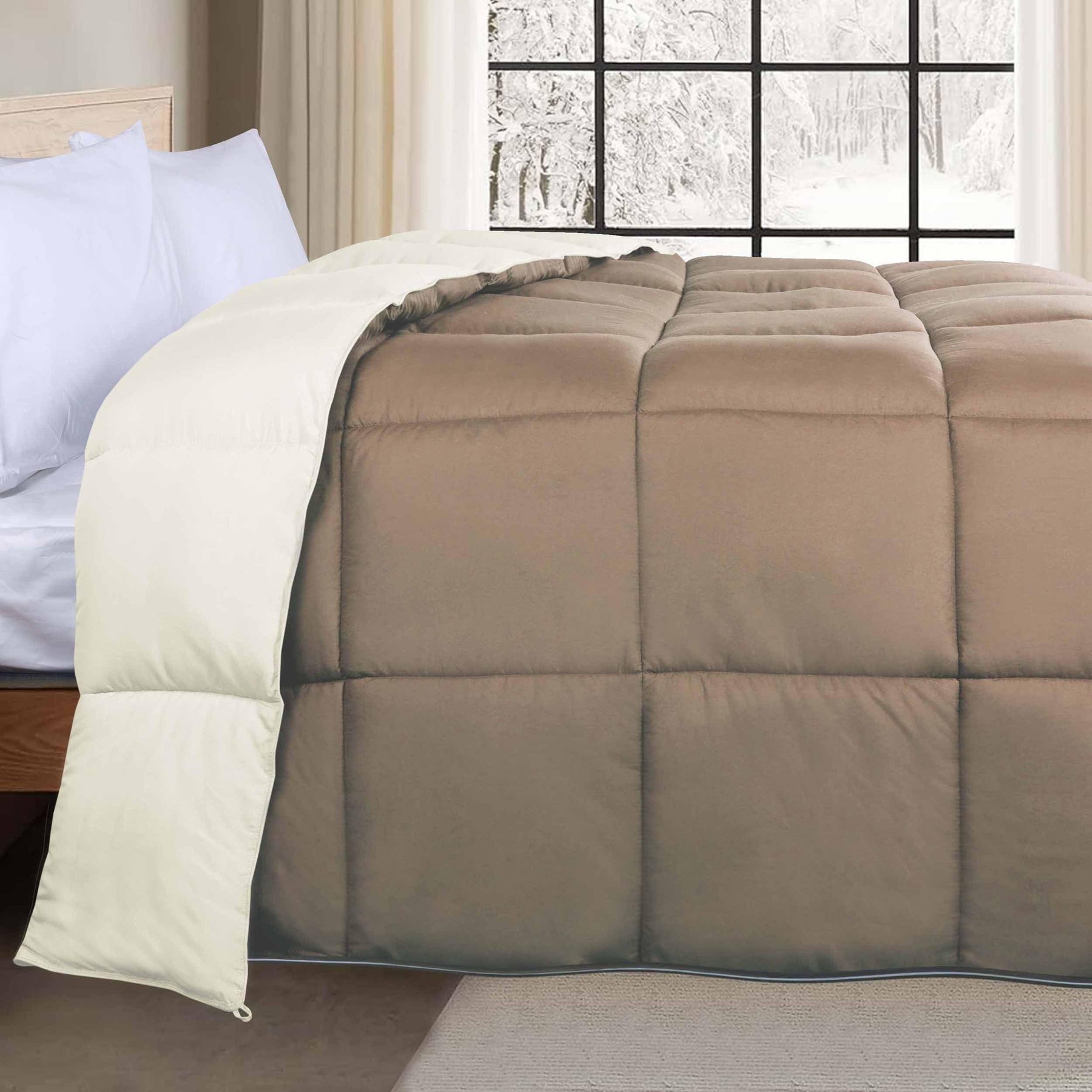 Brushed Microfiber Reversible Down Alternative Comforter - Comforter by Superior