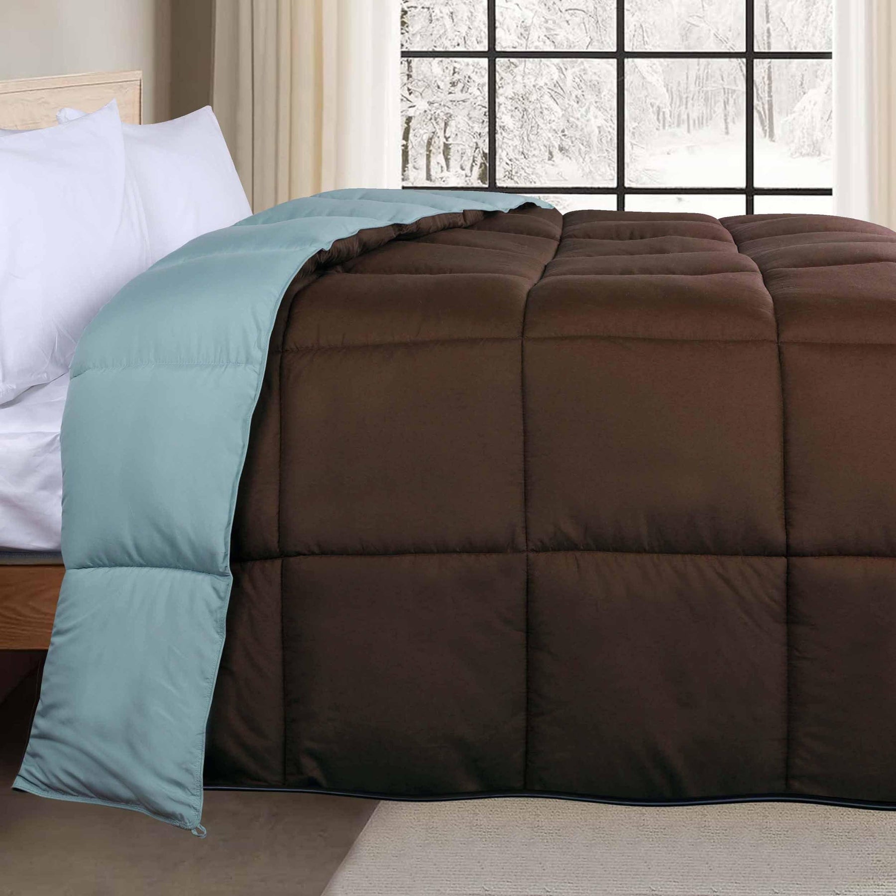 Brushed Microfiber Reversible Down Alternative Comforter - Comforter by Superior