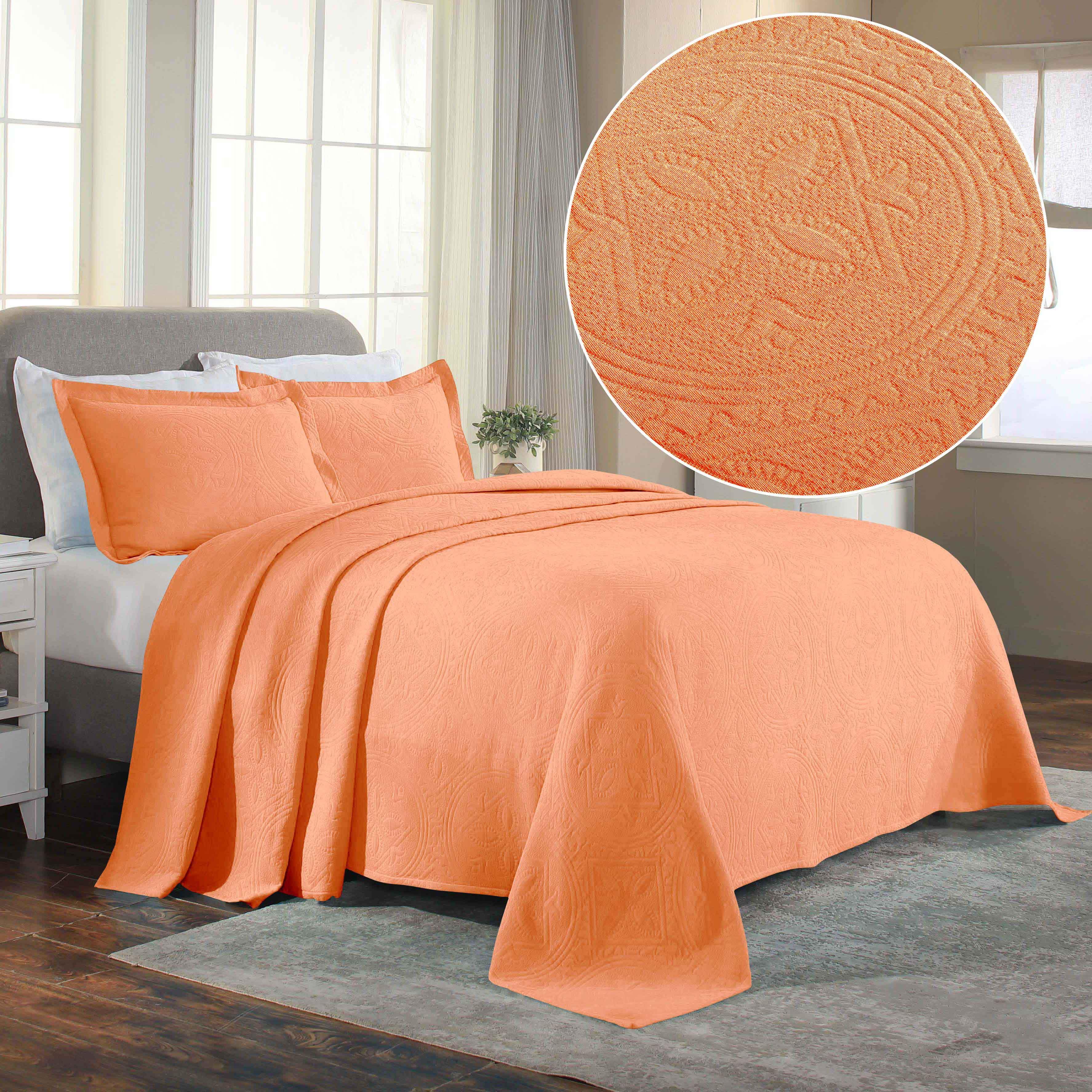 Celtic Circle Cotton Jacquard Matelasse Bedspread Set - Bedspread by Superior