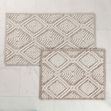 Ceton Diamond Trellis Textured Machine Washable Bath Rugs, Set of 2 - Bath Rugs by Superior