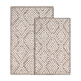 Ceton Diamond Trellis Textured Machine Washable Bath Rugs, Set of 2 - Bath Rugs by Superior