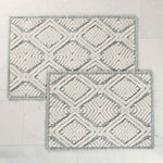 Ceton Diamond Trellis Textured Machine Washable Bath Rugs, Set of 2 - Bath Rugs by Superior