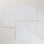 Ceton Diamond Trellis Textured Machine Washable Bath Rugs, Set of 2 - Bath Rugs by Superior