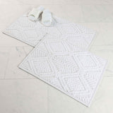 Ceton Diamond Trellis Textured Machine Washable Bath Rugs, Set of 2 - Bath Rugs by Superior