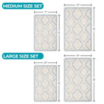 Ceton Diamond Trellis Textured Machine Washable Bath Rugs, Set of 2 - Bath Rugs by Superior