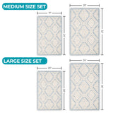 Ceton Diamond Trellis Textured Machine Washable Bath Rugs, Set of 2 - Bath Rugs by Superior