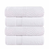 Chevron Zero Twist Solid and Jacquard Soft Cotton Hand Towel Set of 6 - Hand Towel by Superior