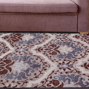 Chloe Floral Damask Non-Slip Washable Indoor Area Rug or Runner - Rugs by Superior