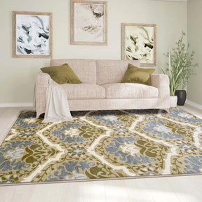 Chloe Floral Damask Non-Slip Washable Indoor Area Rug or Runner - Rugs by Superior