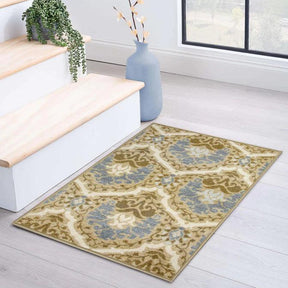 Chloe Floral Damask Non-Slip Washable Indoor Area Rug or Runner - Rugs by Superior