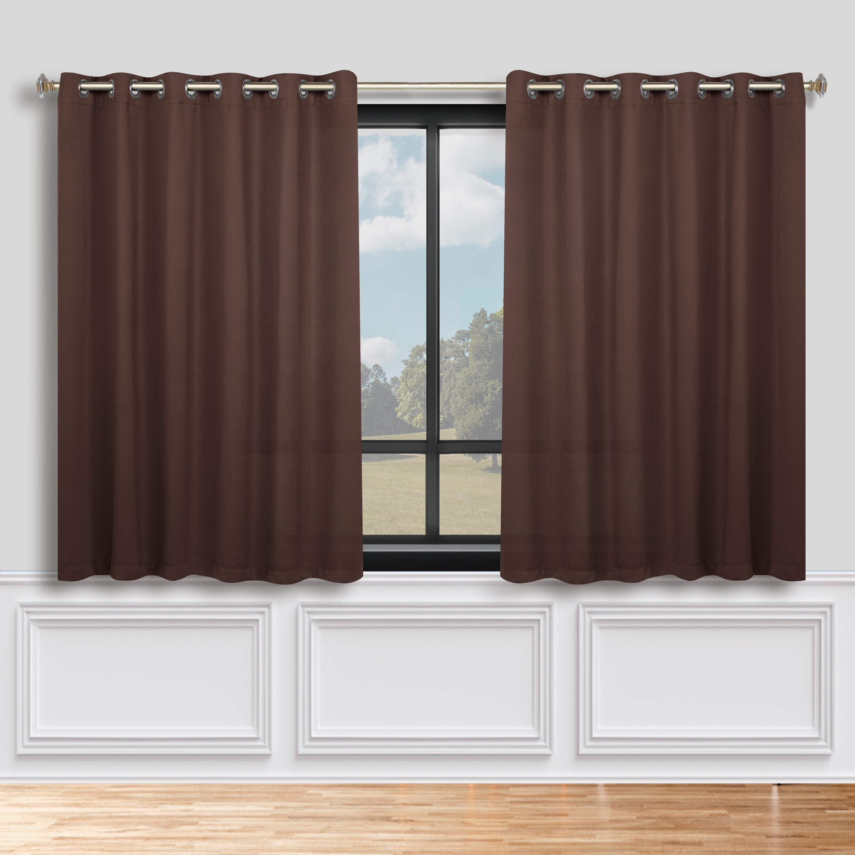 Classic Modern Solid Room Darkening Blackout Curtain Panels, Set of 2 - Blackout Curtains by Superior