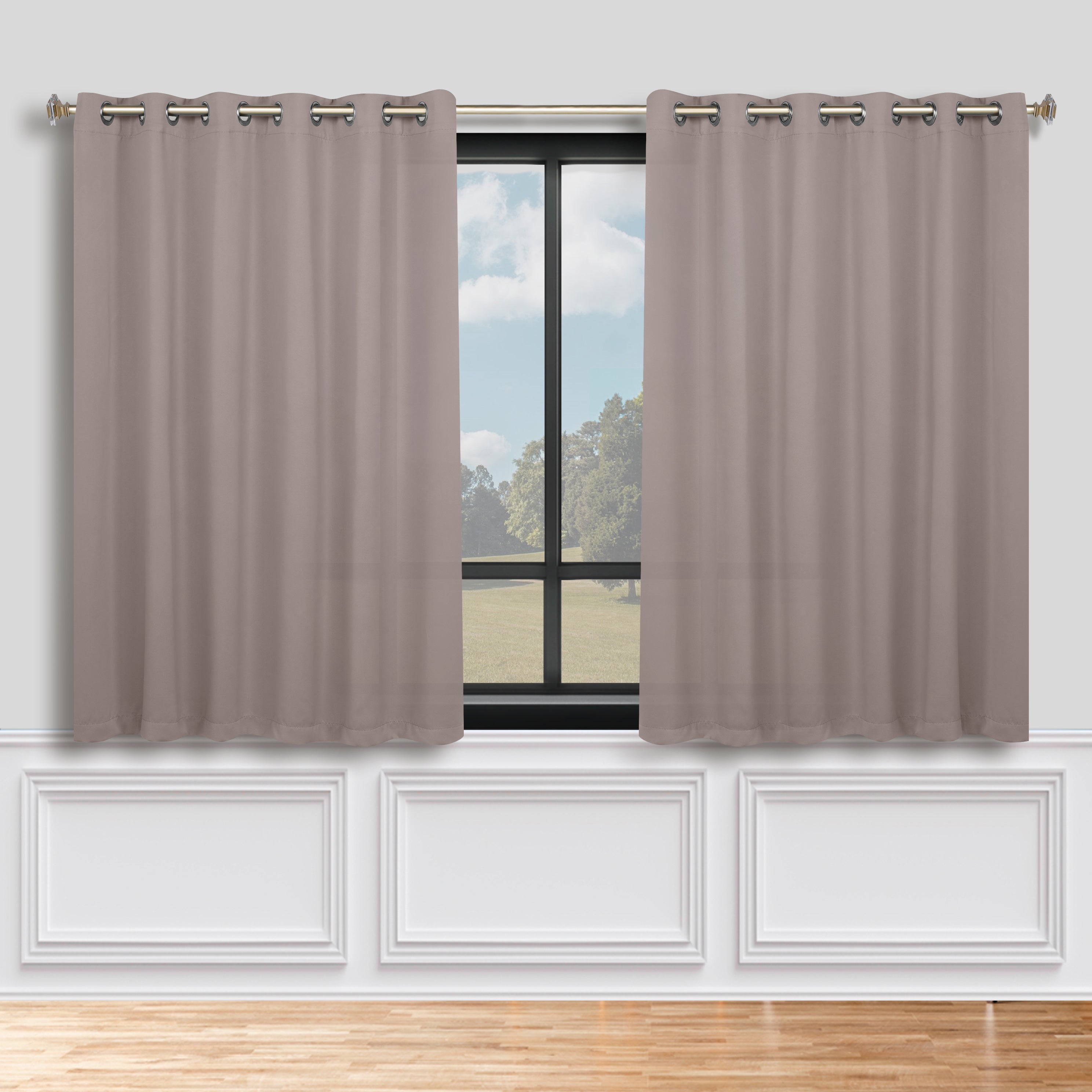 Classic Modern Solid Room Darkening Blackout Curtain Panels, Set of 2 - Blackout Curtains by Superior