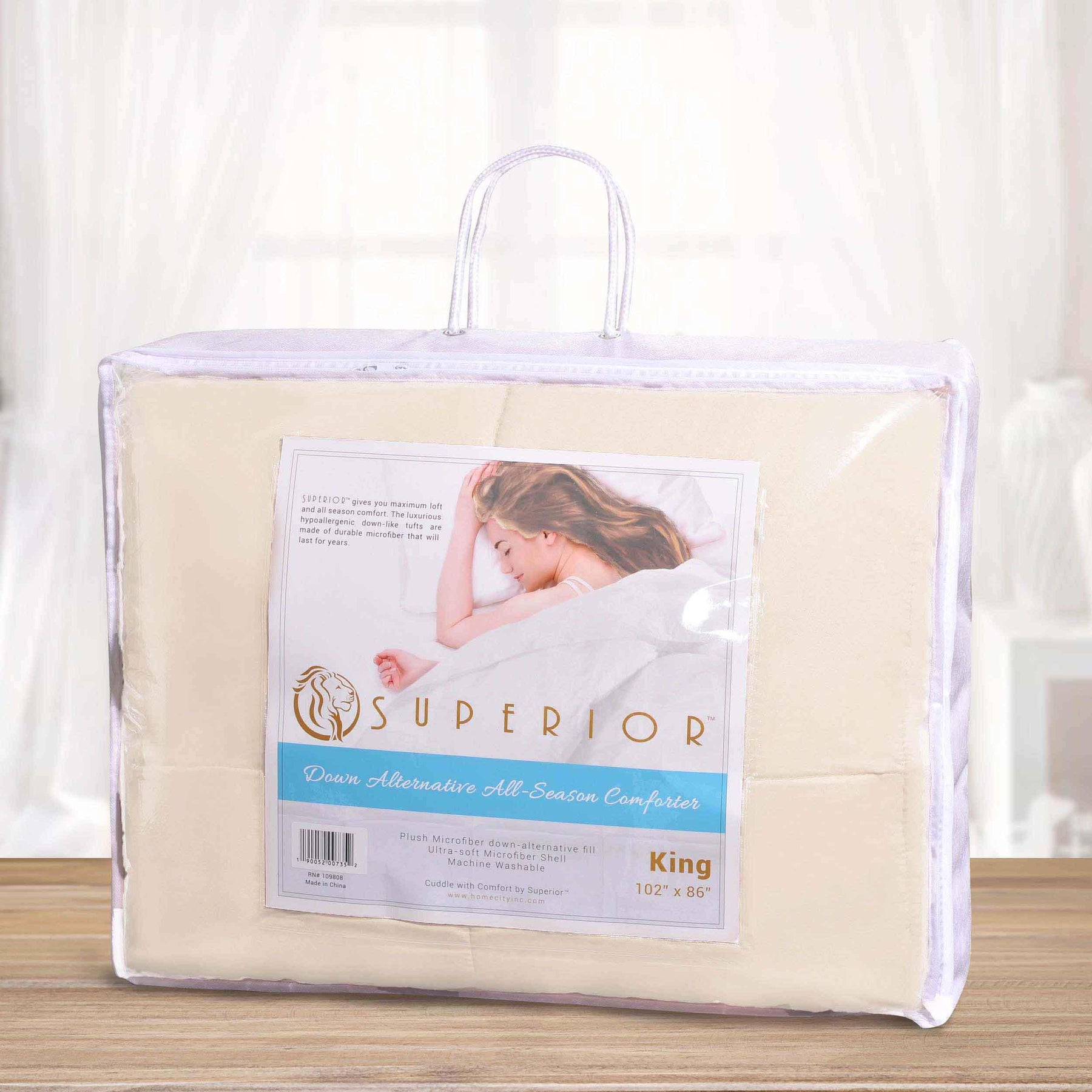 Classic Reversible Medium Weight Down Alternative Microfiber Comforter - Comforter by Superior