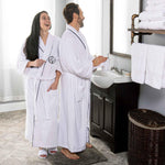 Cotton Embroidered Bathrobe Adults Unisex Bath Robe for Men and Women - Bath Robe by Superior