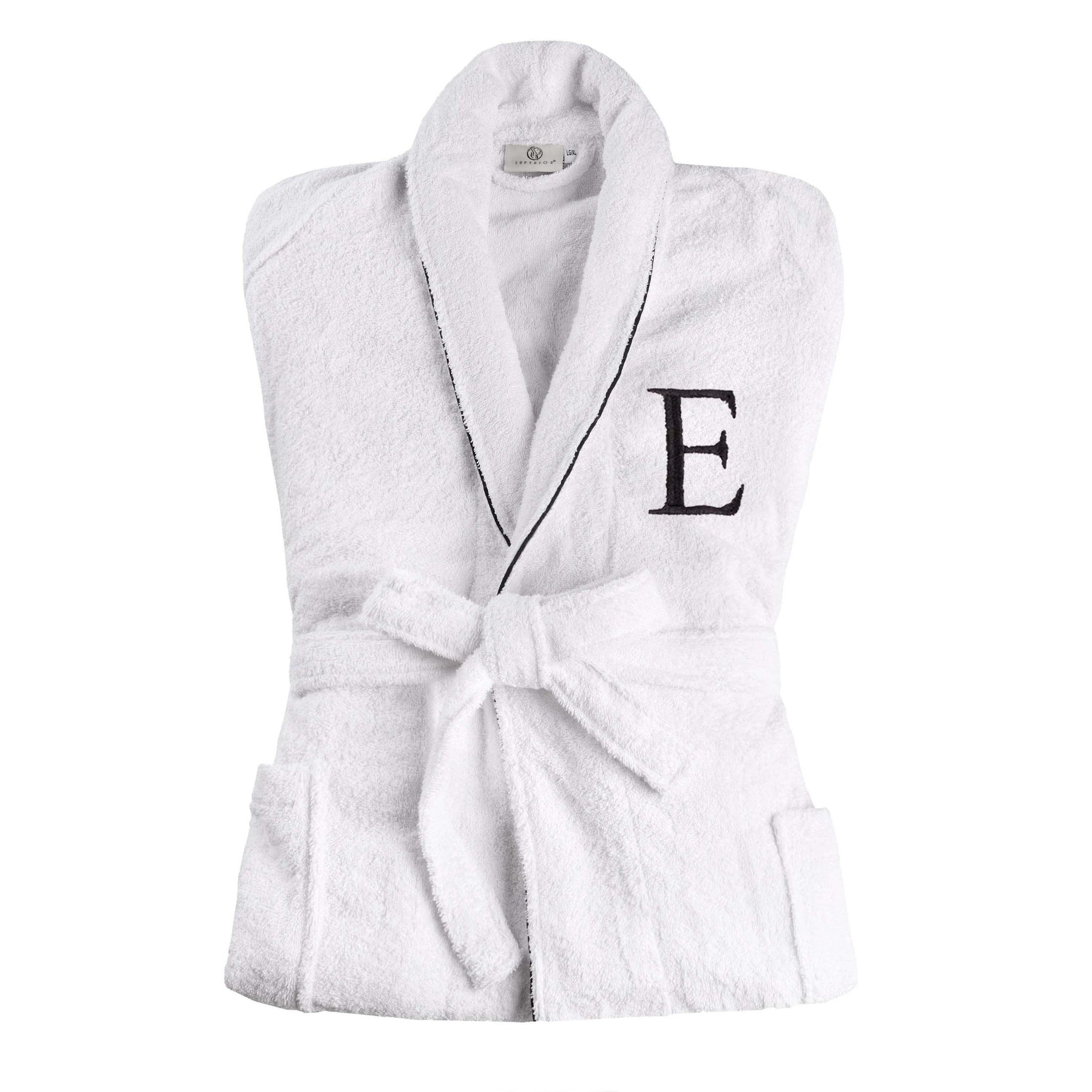 Cotton Embroidered Bathrobe Adults Unisex Bath Robe for Men and Women - Bath Robe by Superior