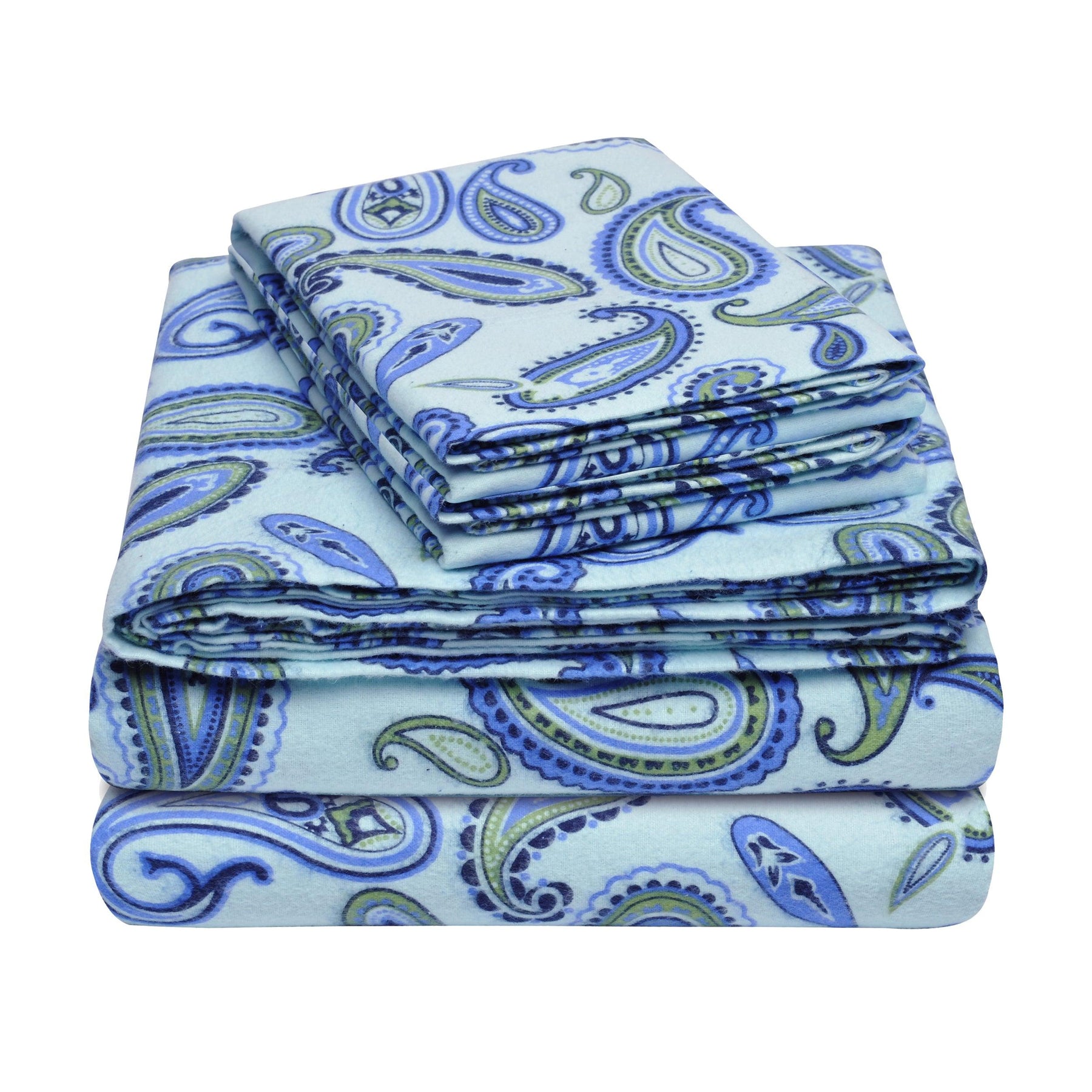 Cotton Flannel Floral Paisley Deep Pocket Bed Sheet Set - Sheet Set by Superior