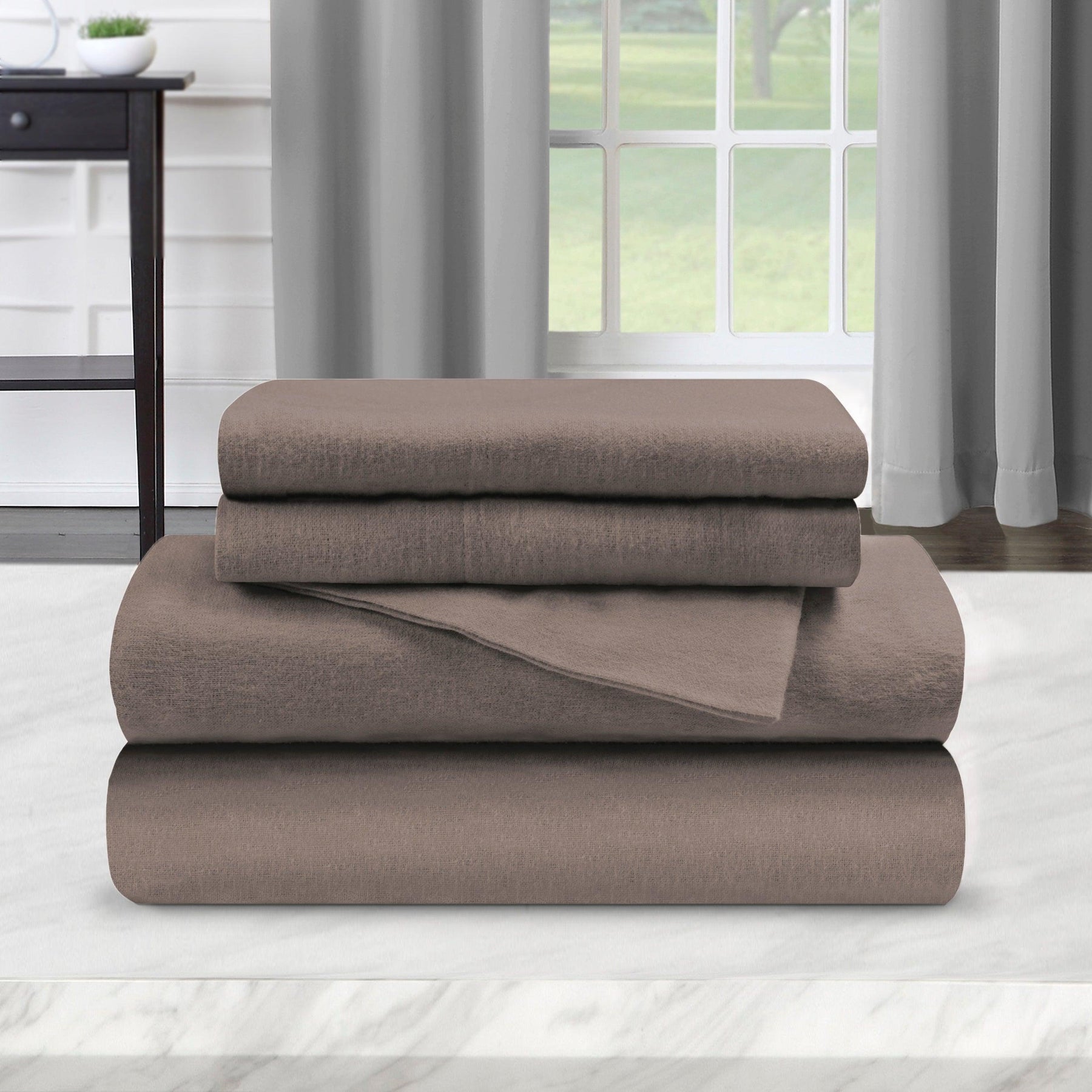 Cotton Flannel Solid Deep Pocket Bed Sheet Set - Sheet Set by Superior