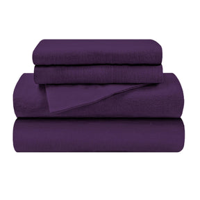 Cotton Flannel Solid Deep Pocket Bed Sheet Set - Sheet Set by Superior