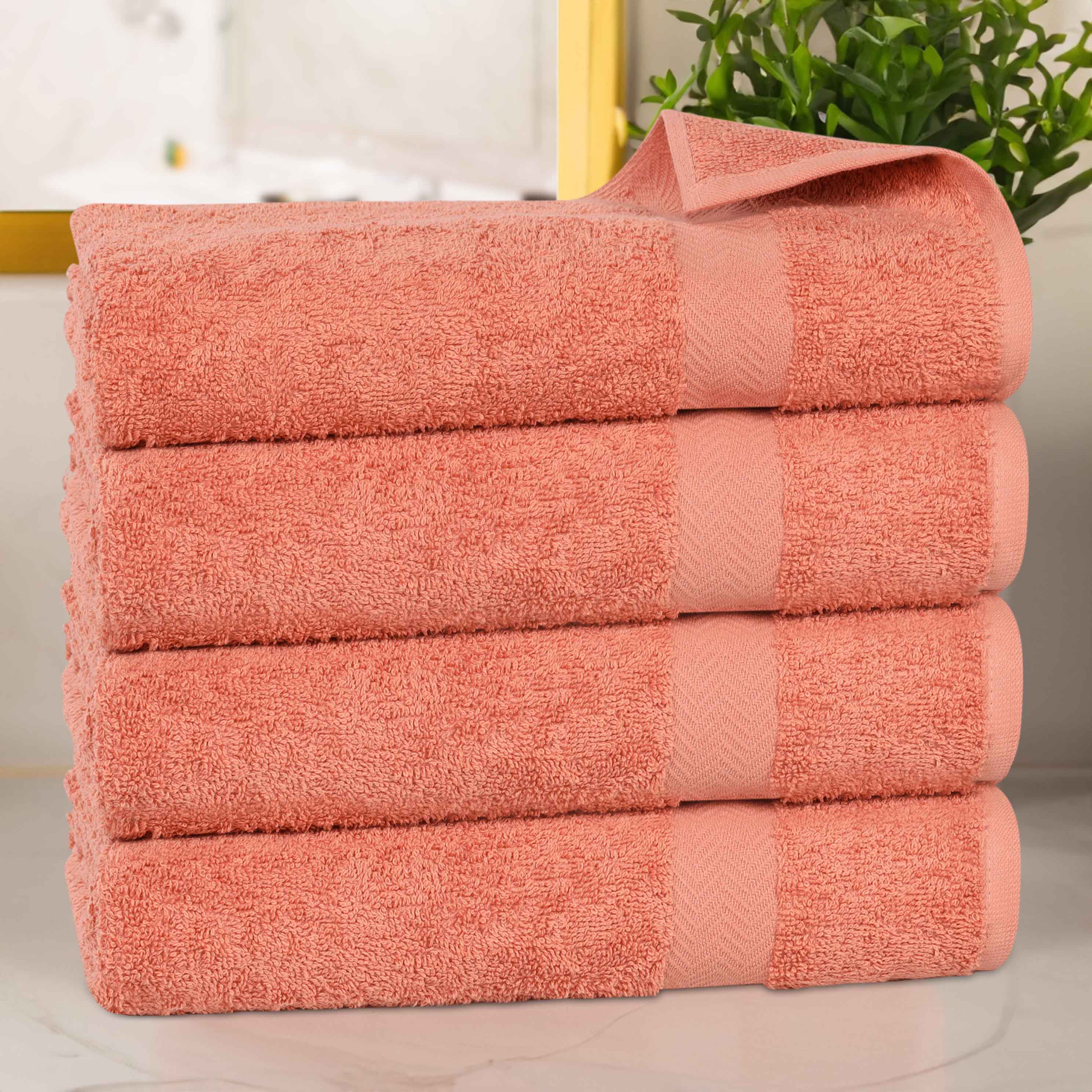 Cotton Highly Absorbent Eco-Friendly Quick Dry 4 Piece Bath Towel Set - Bath Towel by Superior