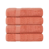 Cotton Highly Absorbent Eco-Friendly Quick Dry 4 Piece Bath Towel Set - Bath Towel by Superior