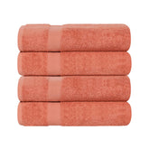 Cotton Highly Absorbent Eco-Friendly Quick Dry 4 Piece Bath Towel Set - Bath Towel by Superior