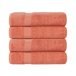 Cotton Highly Absorbent Eco-Friendly Quick Dry 4 Piece Bath Towel Set - Bath Towel by Superior