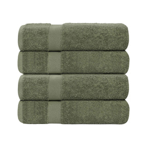 Cotton Highly Absorbent Eco-Friendly Quick Dry 4 Piece Bath Towel Set - Bath Towel by Superior