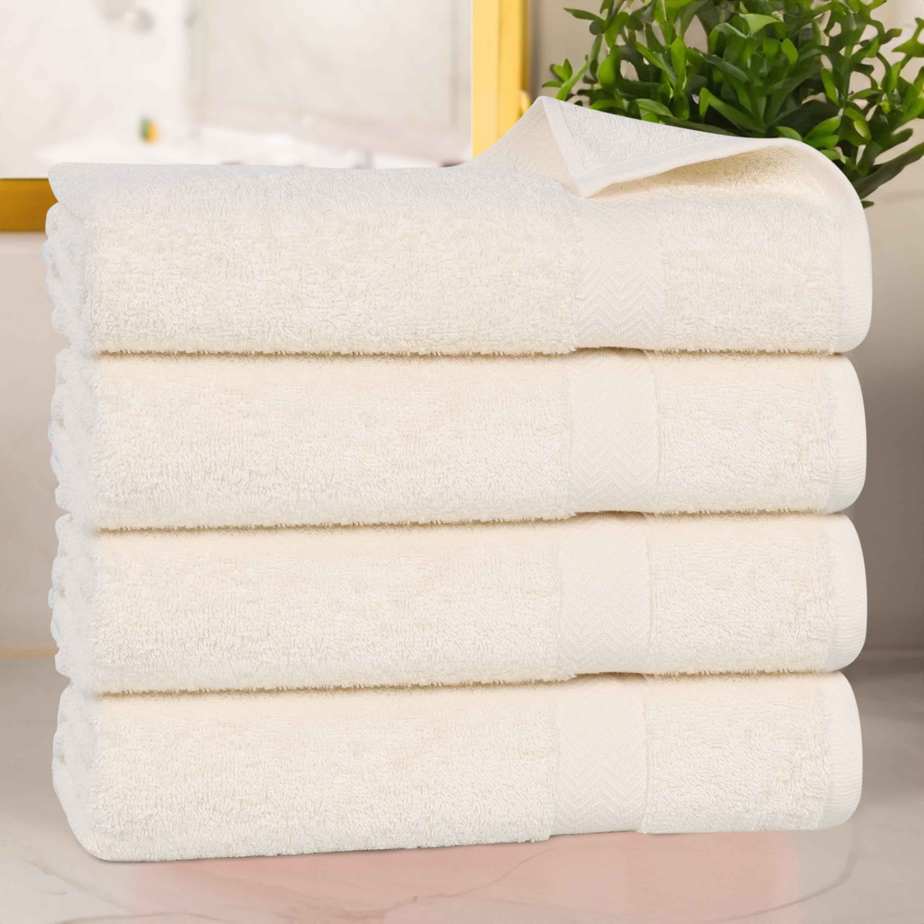 Cotton Highly Absorbent Eco-Friendly Quick Dry 4 Piece Bath Towel Set - Bath Towel by Superior