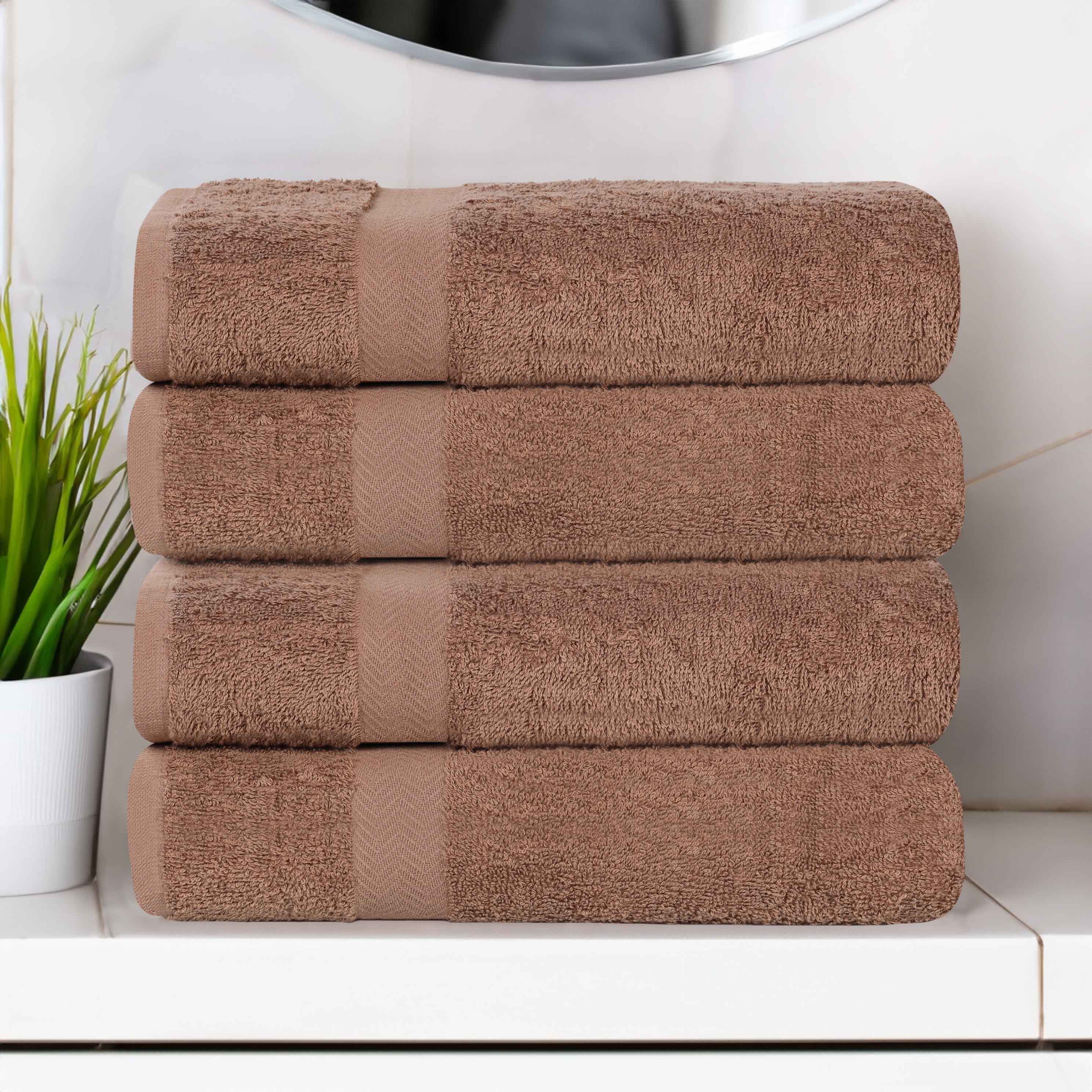 Cotton Highly Absorbent Eco-Friendly Quick Dry 4 Piece Bath Towel Set - Bath Towel by Superior