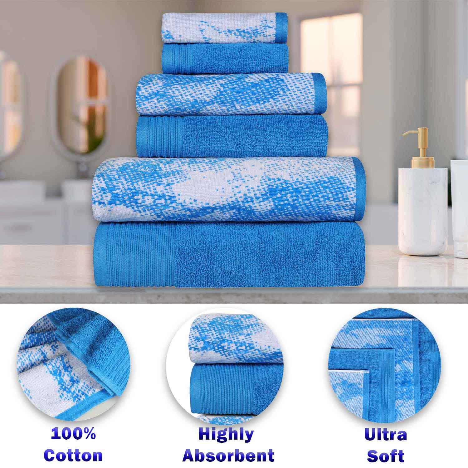 Cotton Marble and Solid Medium Weight Face Towel/ Washcloth Set of 12 - Face Towel by Superior