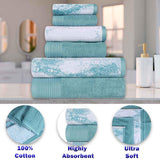 Cotton Marble and Solid Medium Weight Face Towel/ Washcloth Set of 12 - Face Towel by Superior