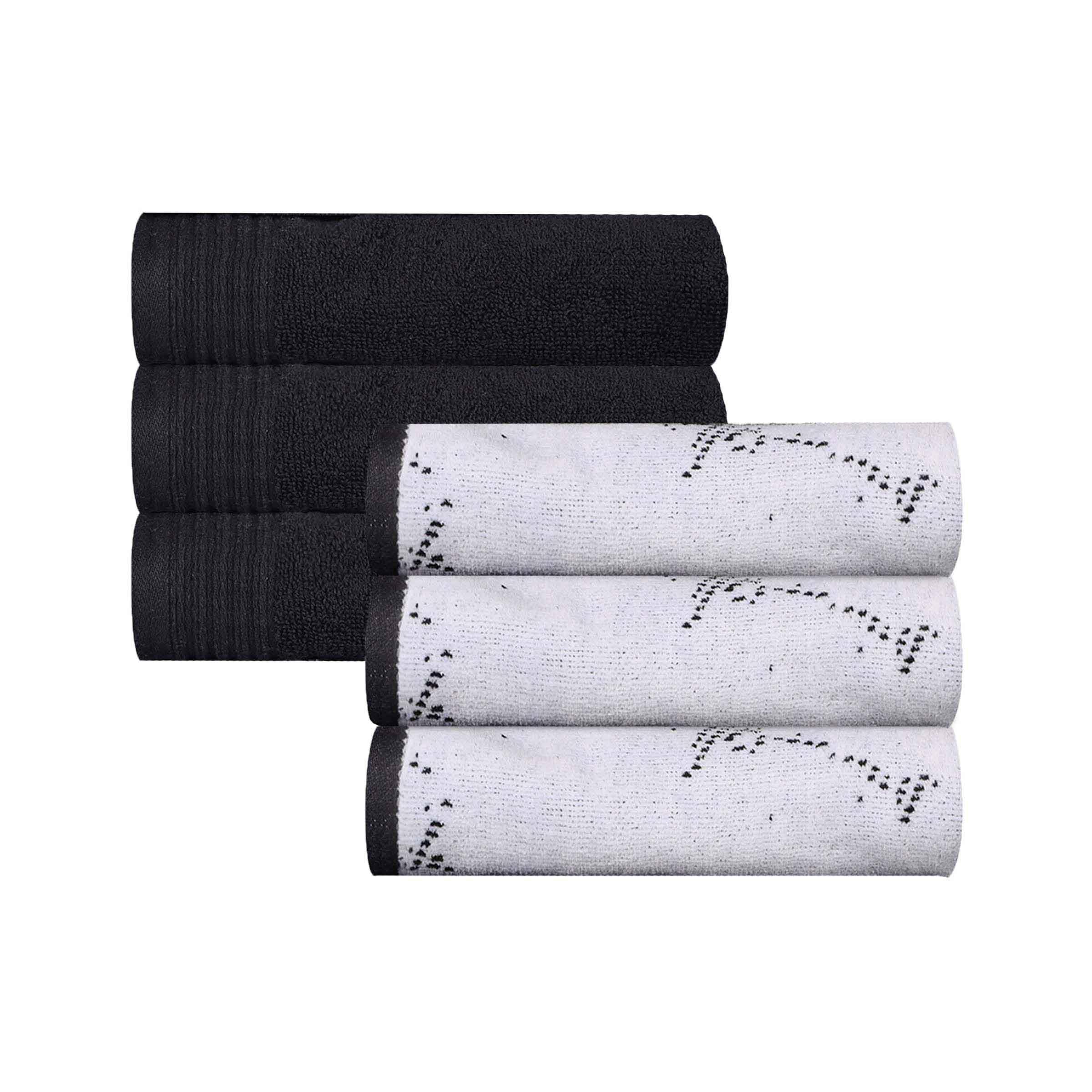 Cotton Marble and Solid Medium Weight Hand Towel Set of 6 - Hand Towel by Superior